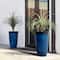 Glitzhome® 23.75" Oversized Wavy Texture Tall Plastic Planters, 2ct.
